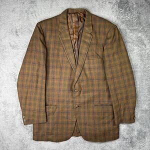 Vintage 60s Blazer E.V. Price Chicago Plaid Sport Coat Union Made Mens 48